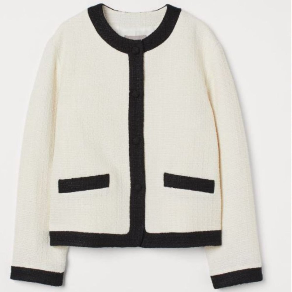 COPY - HM Black and White Boucle Jacket